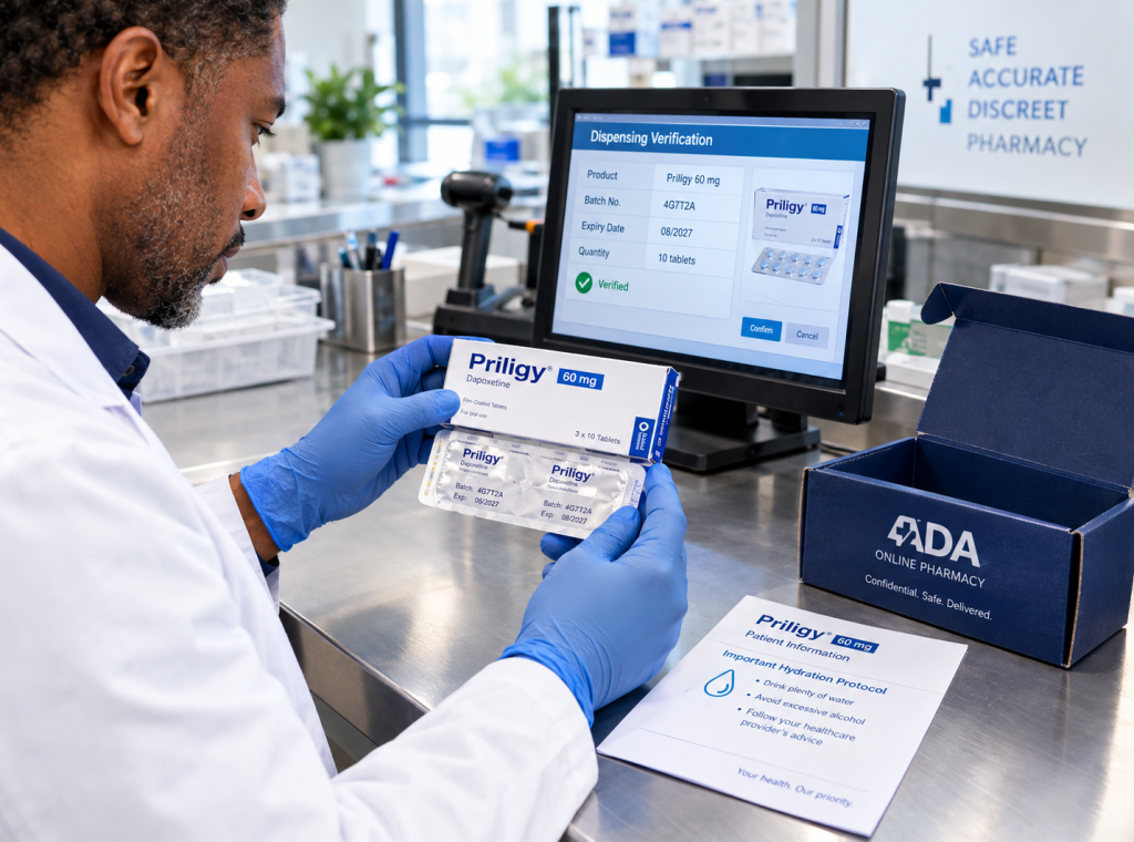 Pharmacist Verifying Priligy